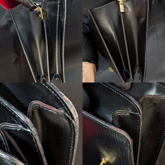 LOUIS VUITTON Epi Leather Friedland Bag Black Red Colorblock - Picture 10 of 16